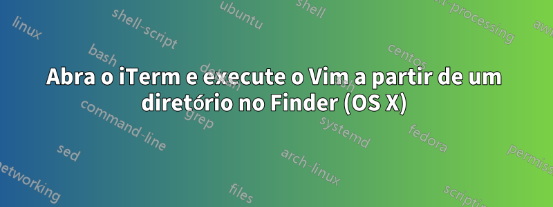 Abra o iTerm e execute o Vim a partir de um diretório no Finder (OS X)