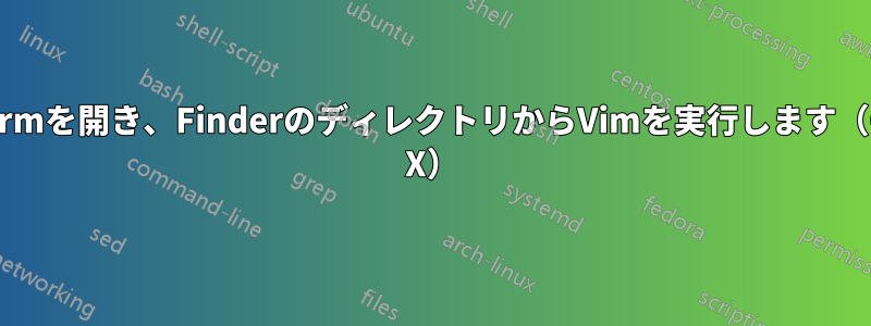 iTermを開き、FinderのディレクトリからVimを実行します（OS X）