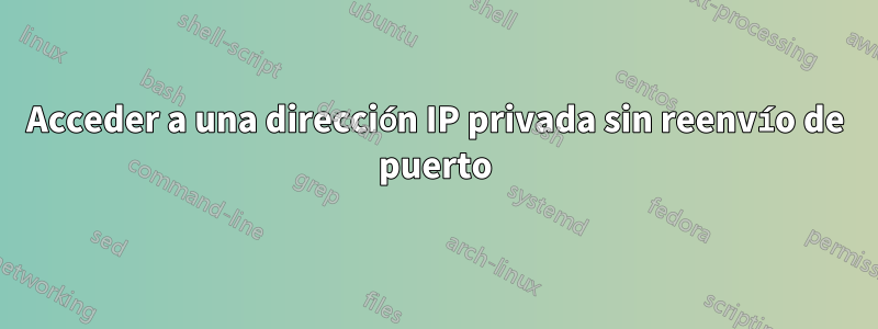 Acceder a una dirección IP privada sin reenvío de puerto