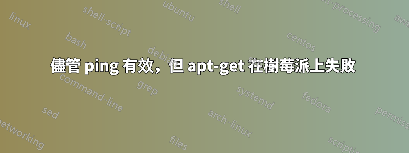 儘管 ping 有效，但 apt-get 在樹莓派上失敗