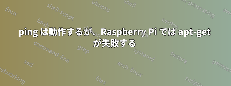 ping は動作するが、Raspberry Pi では apt-get が失敗する