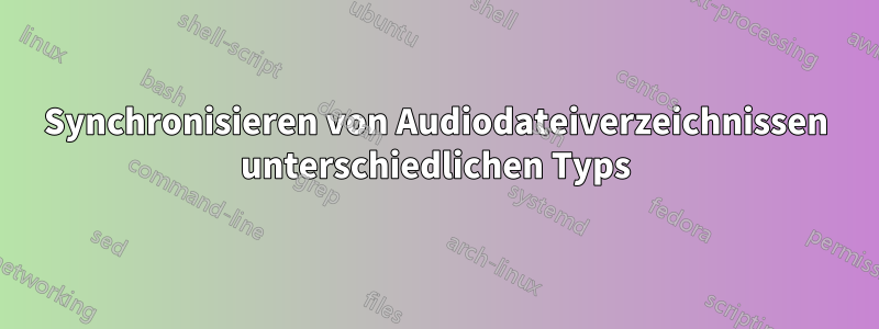 Synchronisieren von Audiodateiverzeichnissen unterschiedlichen Typs