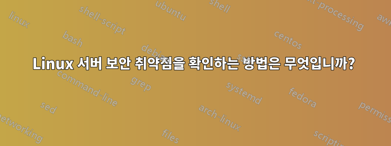 Linux 서버 보안 취약점을 확인하는 방법은 무엇입니까?