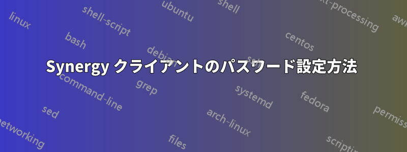 Synergy クライアントのパスワード設定方法