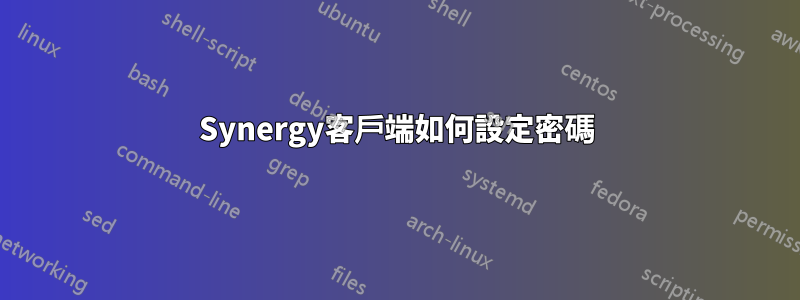 Synergy客戶端如何設定密碼