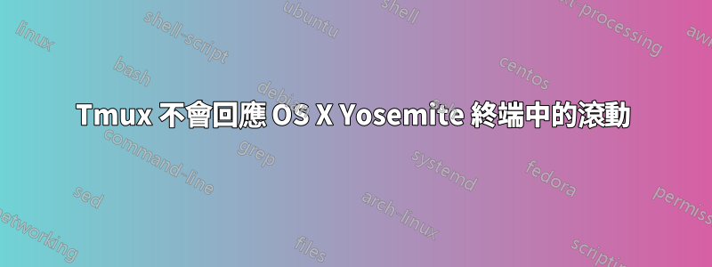 Tmux 不會回應 OS X Yosemite 終端中的滾動