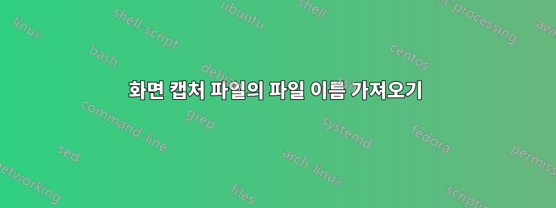 화면 캡처 파일의 파일 이름 가져오기