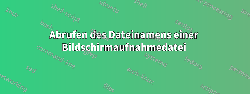 Abrufen des Dateinamens einer Bildschirmaufnahmedatei