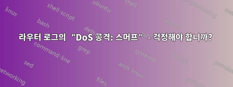 라우터 로그의 "DoS 공격: 스머프" - 걱정해야 합니까?