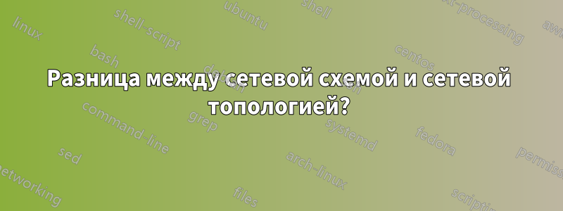 Разница между сетевой схемой и сетевой топологией?