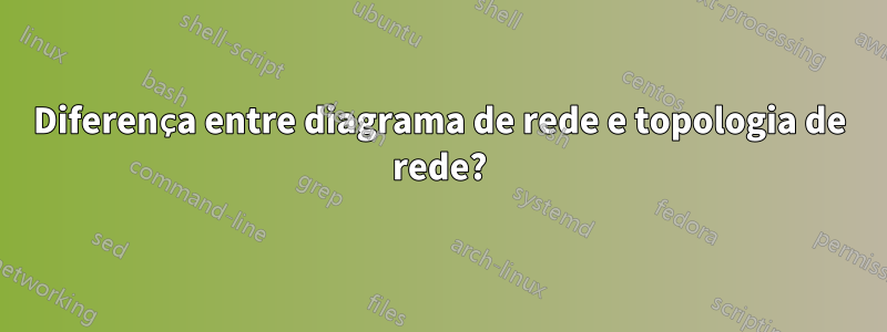 Diferença entre diagrama de rede e topologia de rede?