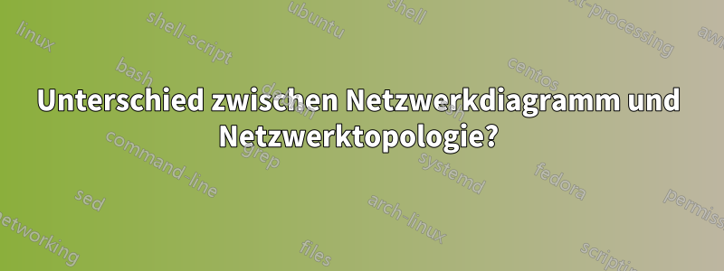 Unterschied zwischen Netzwerkdiagramm und Netzwerktopologie?