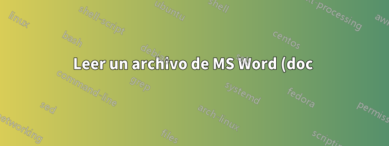 Leer un archivo de MS Word (doc) página por página