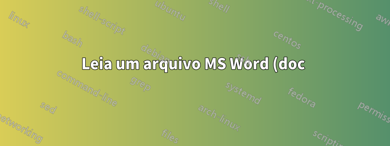Leia um arquivo MS Word (doc) página por página