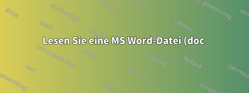Lesen Sie eine MS Word-Datei (doc) seitenweise