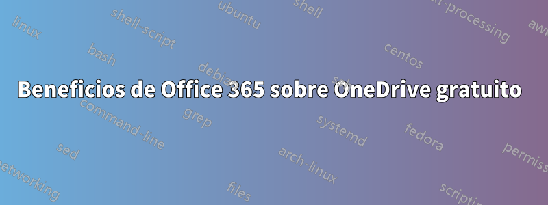 Beneficios de Office 365 sobre OneDrive gratuito 