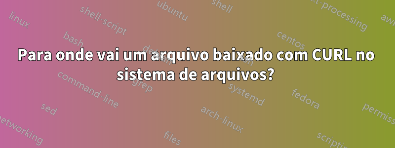 Para onde vai um arquivo baixado com CURL no sistema de arquivos?