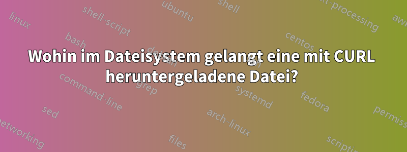 Wohin im Dateisystem gelangt eine mit CURL heruntergeladene Datei?