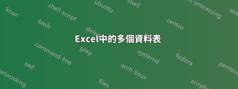 Excel中的多個資料表