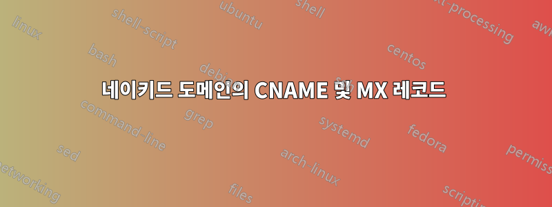 네이키드 도메인의 CNAME 및 MX 레코드