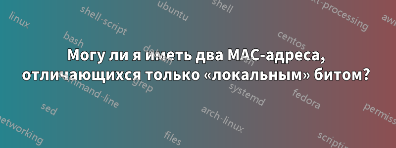 Могу ли я иметь два MAC-адреса, отличающихся только «локальным» битом?