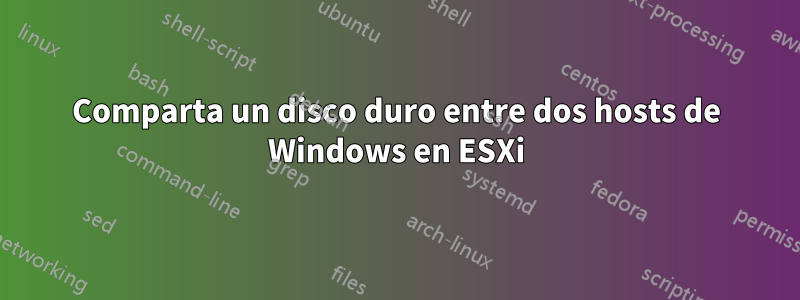 Comparta un disco duro entre dos hosts de Windows en ESXi