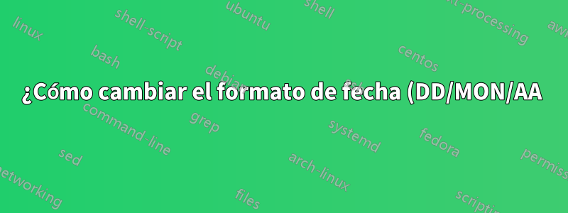 ¿Cómo cambiar el formato de fecha (DD/MON/AA) en las hojas de cálculo de OpenOffice?