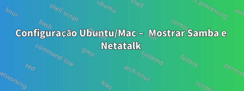 Configuração Ubuntu/Mac – Mostrar Samba e Netatalk