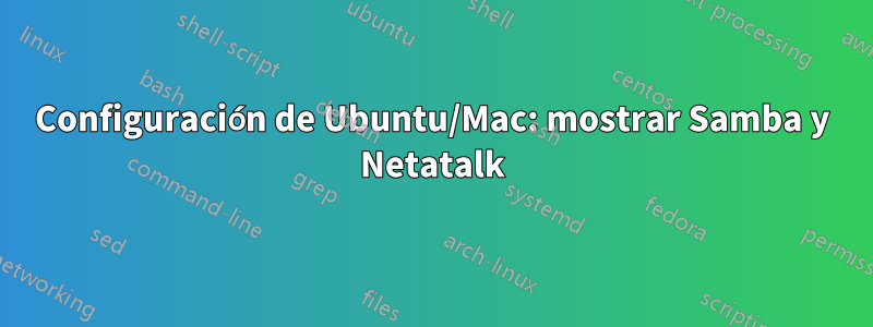 Configuración de Ubuntu/Mac: mostrar Samba y Netatalk