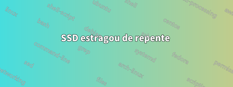 SSD estragou de repente