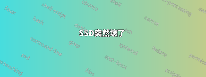 SSD突然壞了