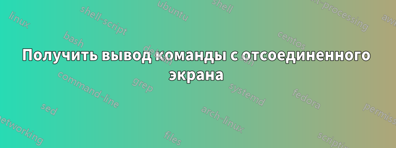 Получить вывод команды с отсоединенного экрана