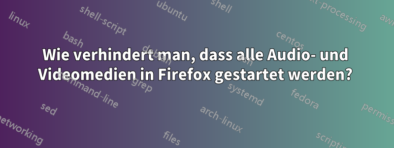 Wie verhindert man, dass alle Audio- und Videomedien in Firefox gestartet werden?