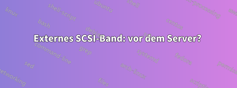 Externes SCSI-Band: vor dem Server?