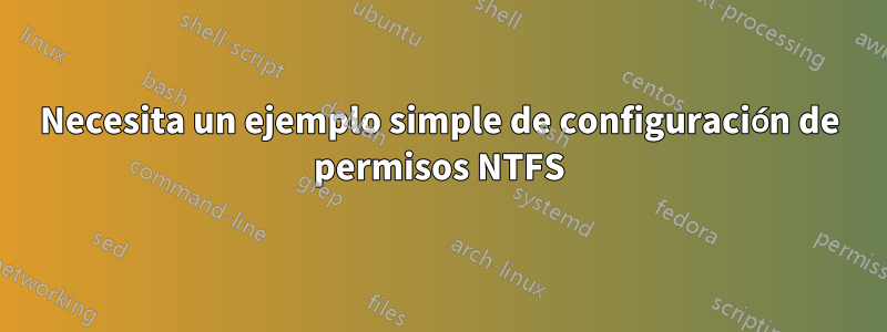 Necesita un ejemplo simple de configuración de permisos NTFS