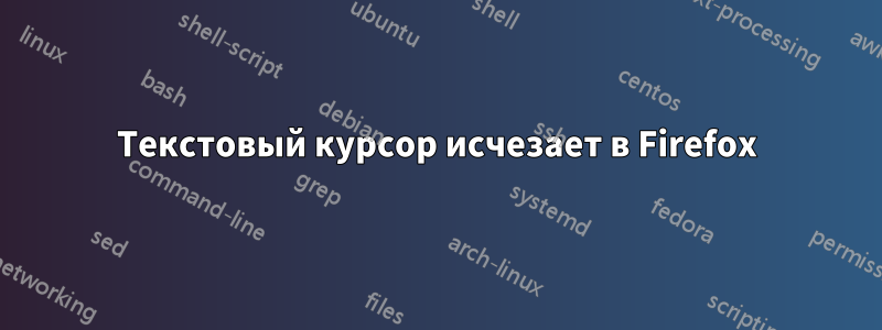 Текстовый курсор исчезает в Firefox