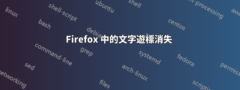 Firefox 中的文字遊標消失