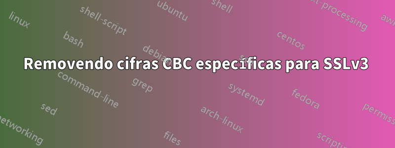 Removendo cifras CBC específicas para SSLv3