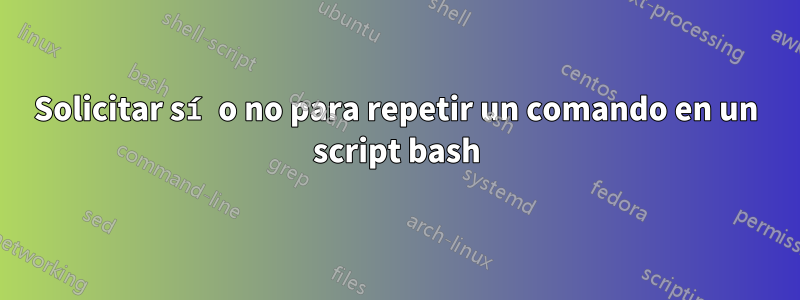 Solicitar sí o no para repetir un comando en un script bash