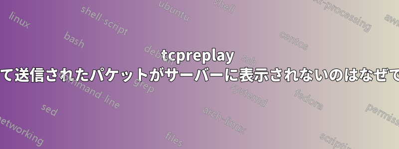 tcpreplay によって送信されたパケットがサーバーに表示されないのはなぜですか?
