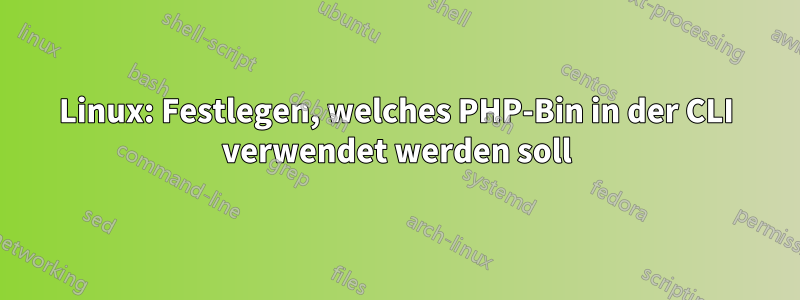 Linux: Festlegen, welches PHP-Bin in der CLI verwendet werden soll