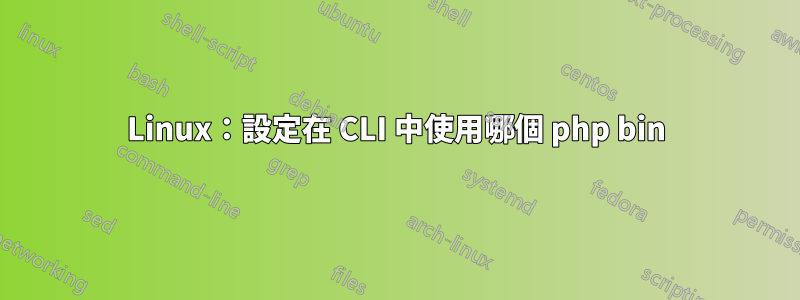 Linux：設定在 CLI 中使用哪個 php bin