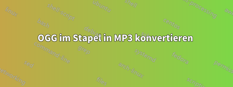 OGG im Stapel in MP3 konvertieren
