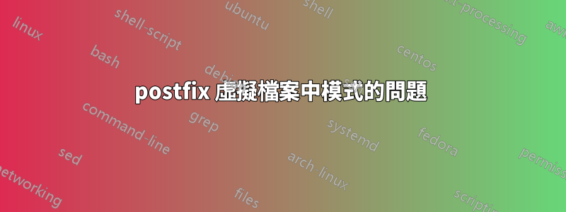 postfix 虛擬檔案中模式的問題