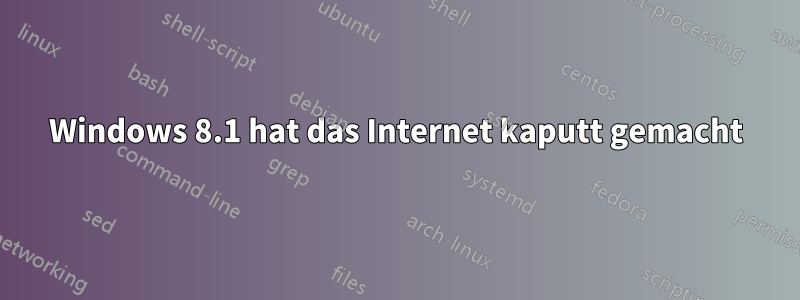 Windows 8.1 hat das Internet kaputt gemacht