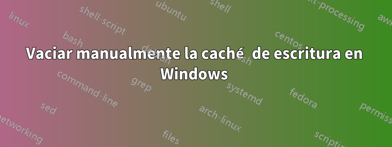 Vaciar manualmente la caché de escritura en Windows