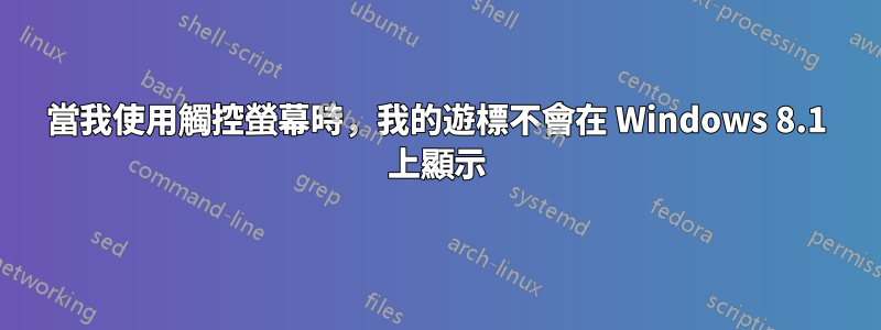 當我使用觸控螢幕時,我的遊標不會在 Windows 8.1 上顯示
