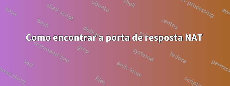 Como encontrar a porta de resposta NAT