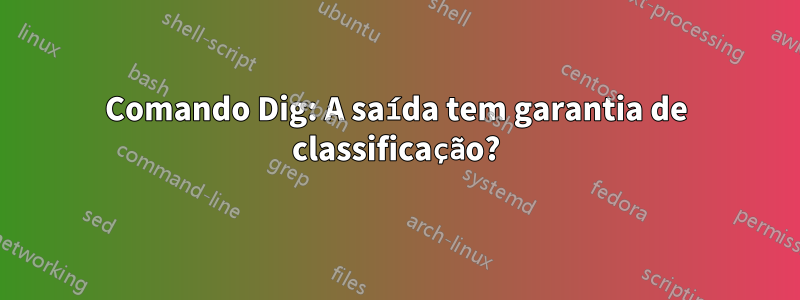 Comando Dig: A saída tem garantia de classificação?