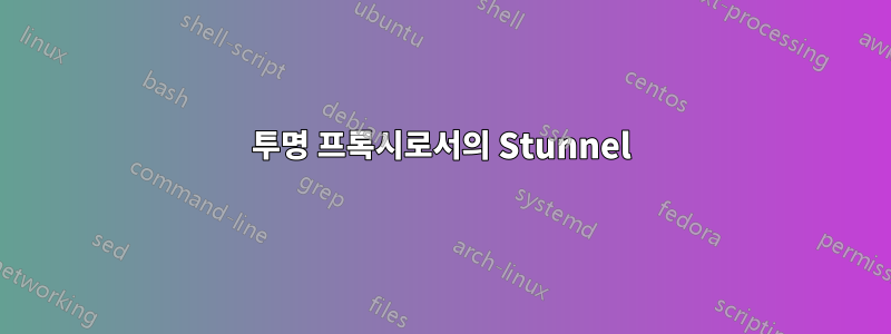 투명 프록시로서의 Stunnel